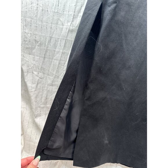 Vtg Positive Attitude Sheath Dress Sz 14 Midi Linen Lined Side-Split Lagenlook - Picture 4 of 10